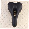 INOOMP 1pc Comfortable Breathable Bike Saddle Cushion for Mountain Biking Ergonomic Design Shock Absorption Compatible Black Color view 3