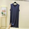 Men's Sleeveless Nightgowns, Mens Classic Modal Pajamas Ultra Soft Nightshirt Loose fit Nightdress L-3XL,High Gray,XL view 2