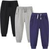 GFQLONG 3 Pack Baby Boy Drawstring Elastic Sweatpants,Toddler Cotton Dinosaur Active Jogger Pants with Pockets,Solid Color,2-3T view 1