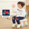 GFQLONG 3 Pack Baby Boy Drawstring Elastic Sweatpants,Toddler Cotton Dinosaur Active Jogger Pants with Pockets,Car&Dinosaur,5-6T view 2