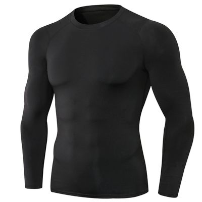 SPVISE Compression Shirt Men Long Sleeve Workout Gym Baselayer Top Black