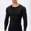 SPVISE Compression Shirt Men Long Sleeve Workout Gym Baselayer Top Black view 2