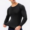 SPVISE Compression Shirt Men Long Sleeve Workout Gym Baselayer Top Black view 3