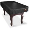 BEARCOVER Heavy Duty Leatherette Billiard Pool Table Cover, Waterproof & Tearproof Cover for Pool Table 7/8/9FT (Black/Faux Lambskin, 9FT-(112"LX 62"WX 8H)) view 1