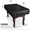 BEARCOVER Heavy Duty Leatherette Billiard Pool Table Cover, Waterproof & Tearproof Cover for Pool Table 7/8/9FT (Black/Faux Lambskin, 9FT-(112"LX 62"WX 8H)) view 2