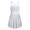 Alvivi Kids Girls Cross Back Camisole Ballet Leotard Tutu Dress Ballerina Lyrical Modern Dance wear Dancing Costume White A 12 Years view 1