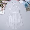 Alvivi Kids Girls Cross Back Camisole Ballet Leotard Tutu Dress Ballerina Lyrical Modern Dance wear Dancing Costume White A 12 Years view 3