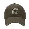 Baseball Cap Men Best Ever Nana Gift Embroidered Washed Cotton Dad Hat Baseball Caps (Green,7 5/8) view 1