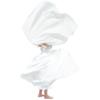 Wuchieal 51'' * 45'' rectangle Worship Flags, silk like Prophetic Worship Banner Praise Flags with Scalable Rods 1 pairs (White) view 1
