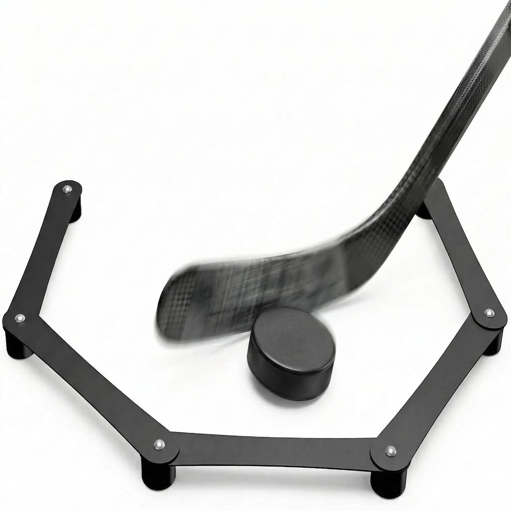 WIPHANY Hockey Stick Handling Training Aid Adjustable Hockey Stickhandling Trainer Suitable for On or Off Ice Portable Hockey Training Aid for Improving Puck Control Dangler