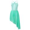 Alvivi Kids Girls Cross Back Camisole Ballet Leotard Tutu Dress Ballerina Lyrical Modern Dance wear Dancing Costume Mint Green B 5-6 Years view 2
