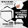 RUNBOW 11x5.5' 9x5' 6x4' FT Kids Soccer Goal with Carry Bag, Portable Folding Soccer Net for Backyard Training, Indoor/Outdoor Use for Youth and Adults (11x5.5FT, 1 Pack, Black) view 3