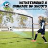 RUNBOW 11x5.5' 9x5' 6x4' FT Kids Soccer Goal with Carry Bag, Portable Folding Soccer Net for Backyard Training, Indoor/Outdoor Use for Youth and Adults (11x5.5FT, 1 Pack, Black) view 4