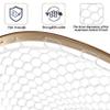 Riverruns Long Wooden Net Fly Fishing with Measuring Dots on Handle Soft Rubber Bag (Long Handle Wooden Net) view 4