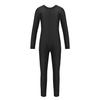 Yartina Girls One Piece Gymnastics Ballet Dance Leotard Long Sleeve Full Boby Unitard Bodysuit Black 3-4 view 4