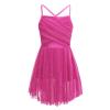 Alvivi Kids Girls Cross Back Camisole Ballet Leotard Tutu Dress Ballerina Lyrical Modern Dance wear Dancing Costume Rose A 6 Years view 1