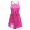 Alvivi Kids Girls Cross Back Camisole Ballet Leotard Tutu Dress Ballerina Lyrical Modern Dance wear Dancing Costume Rose A 6 Years view 2