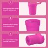 GardTok Silicone Boot Cover for Stanley Cup Accessories,Silicone Water Bottle Sleeve for Stanley Quencher H2.0 and Quencher Adventure Tumbler 40 oz Cup - Water Bottle Cover (Rose Red, 40oz) view 4