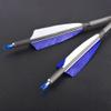 ZSHJGJR 50pcs 3" 4" 5 Shield Cut Archery Fletches Arrow Feathers Turkey Feather Right/Left Wing for DIY Hunting Arrows Accessories (Left Wing, Blue, 5 Inch) view 4