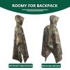 GRVCN Military Rain Poncho, Camouflage RainCoat Outdoor Waterproof Lightweight view 2