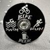 Triathlon Triathlete Race Multisport - Swim Bike Run Beer Bicycle Stem Top Cap (Black) view 3
