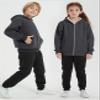 Flygo Unisex Boys Girls Fleece Jacket Hoodie Sherpa Lined Zip Up Hooded Sweatshirt Kids Winter Jackets(DarkGrey-S) view 2