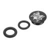 VBESTLIFE Crank Cover, Crankset Dust Cover Aluminum Alloy Crank Arm Dust with Rubber Ring for Mountain Road Black view 1
