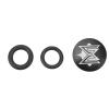 VBESTLIFE Crank Cover, Crankset Dust Cover Aluminum Alloy Crank Arm Dust with Rubber Ring for Mountain Road Black view 2