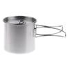 500ml Stainless Steel Travel Camping Folding Handle Cup/Pot With Scale Marks view 3