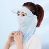 Face Cover Mask for Women Girls UV Protection Face Mask for Women Girls Sun Face Shield UV Protection for Teen Girls Full Face Covering for Women Girls Sun Protection Hat for Girls Women Blue view 3