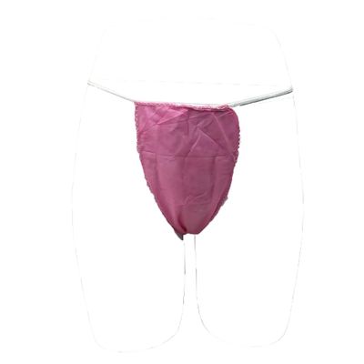 KEDMOT 20PCS Disposable Thong Panties Non woven G-string Women's Thong Panties for Sauna Spa (Pink)