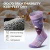 OutdoorMaster Merino Wool Ski Socks for Kids, Boys & Girls, Thermal Winter Warm Snowboarding Socks for Cold Weather view 4