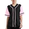 DIGITMON Women's Baseball Softball Jersey Button Down Premium Hip Hop T Shirts Uniform Blackpink, X-Small view 1