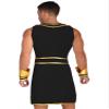 Alvivi Men Ancient Roman Costume Set Egypt Prince Role Play Outfit for Halloween Dress Up Party Black C 3X-Large view 2