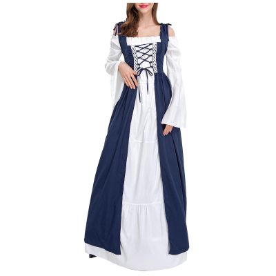 Renaissance Corset Women Victorian Dress Medieval Times Clothing Vintage Witch Pirate Dress Peasant Halloween Costume