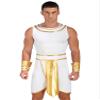 Alvivi Men Ancient Roman Costume Set Egypt Prince Role Play Outfit for Halloween Dress Up Party White C 3X-Large view 1