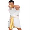 Alvivi Men Ancient Roman Costume Set Egypt Prince Role Play Outfit for Halloween Dress Up Party White C 3X-Large view 4