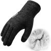Premillow Winter Gloves for Women Men - Thermal Fleece Liner With Touchscreen, Warm Knit for Cold Weather, Insulated for Skiing Running Driving Cycling view 1