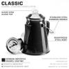 COLETTI Classic Percolator Coffee Pot The Most Nostalgic Camping Coffee Pot, Now Modernized [Black Enamel, 12 Cup] view 3