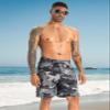 APTRO 2 in 1 Men's Swim Trunks 9" with Zipper Pockets Bathing Suit Built-in Board Shorts Swimwear Long Shorts Camo M view 3