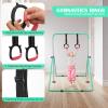 YEEGO DIRECT Gymnastics Bar for Kids with Rings and Pad, Folding Gymnastics Bars Horizontal Bar for Kids Ages 3-10, Expandable for Home Training Kids Gifts for Girls Boys(Green) view 4
