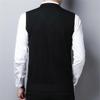 Rfmfkkg Mens Vest Casual Sweater Argyle Slim Fit V-Neck Sleeveless Pullover Casual Business Navy Vest Men XXXL 80-90 KG view 3