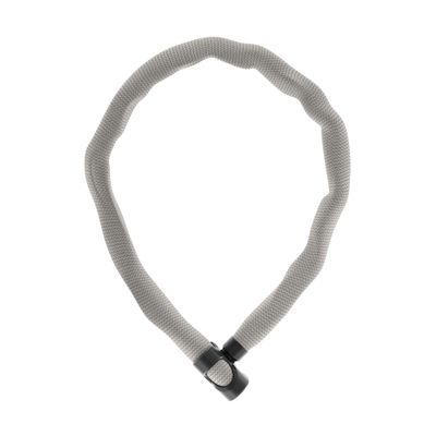 ABUS Chain Lock IVERA Chain 7210 - Bicycle Lock with Highly Flexible IvyTex Synthetic Fibre Casing - ABUS Security Level 8-85 cm - Colour: Grey