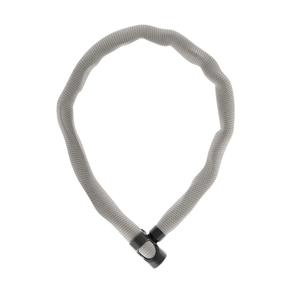 ABUS Chain Lock IVERA Chain 7210 - Bicycle Lock with Highly Flexible IvyTex Synthetic Fibre Casing - ABUS Security Level 8-85 cm - Colour: Grey
