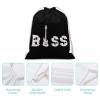 Bass Guitar Drawstring Backpack Canvas String Bag Lightweight Sports Gym Bag for Men Women 30x40cm view 4
