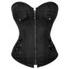 Kranchungel Corset Tops for Women: Plus Size Renaissance Corset - Lace up Bustier Shapewear Overbust Halloween Costumes for Renaissance Festival Photo Shoots 7X-Large Black view 1