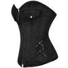 Kranchungel Corset Tops for Women: Plus Size Renaissance Corset - Lace up Bustier Shapewear Overbust Halloween Costumes for Renaissance Festival Photo Shoots 7X-Large Black view 2