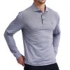Mens Golf Shirts Dry Fit Performance Pin Striped Moisture Wicking Casual Golf Polo Shirts for Men view 3