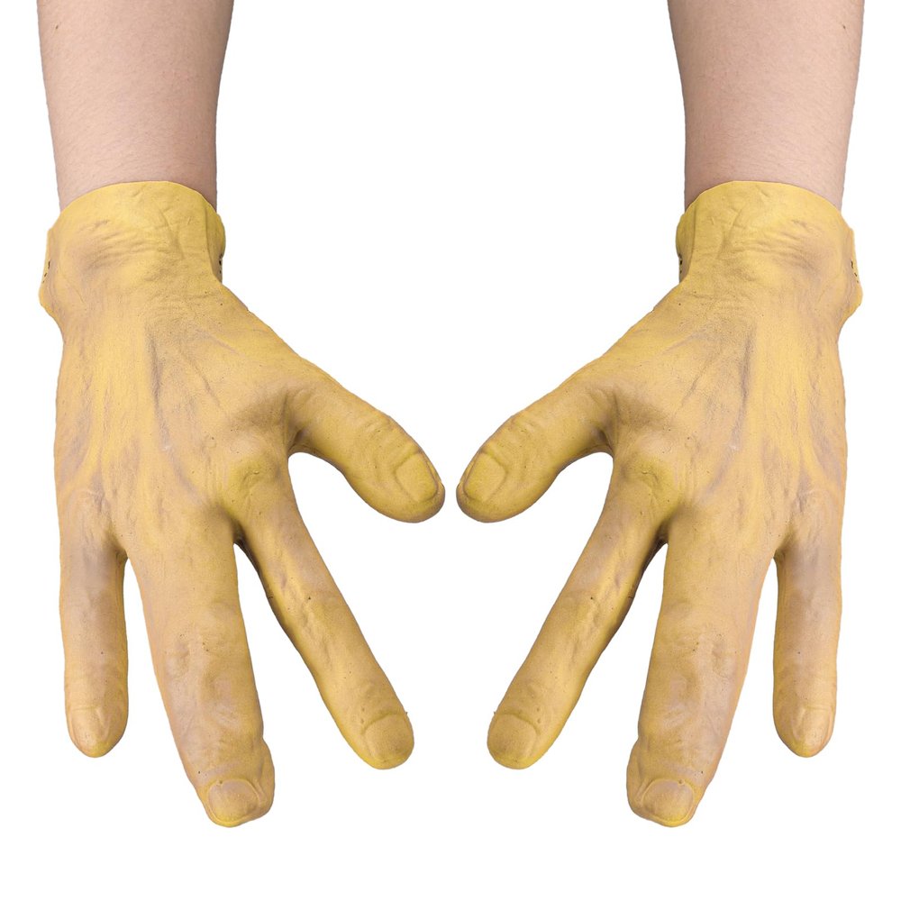 Beisto Green Alien Gloves Hands for Adults And Children Alien Costume Accessories Monster Gloves Adult for Halloween