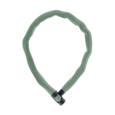 ABUS Chain Lock IVERA Chain 7210 - Bicycle Lock with Highly Flexible IvyTex Synthetic Fibre Casing - ABUS Security Level 8-85 cm - Colour: Green